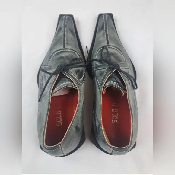 SOLO DC Men's Dress Leather Shoes Unique Elongated Square Toe Design Size 42 (9)