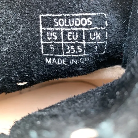 Soludos Braided Black Suede Ankle Boots