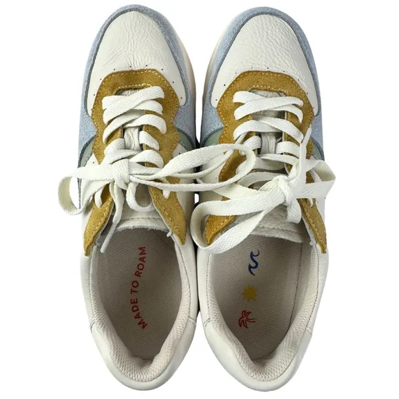 Soludos Women's Genuine Leather Roma Retro Sneaker Shoes - Size 9