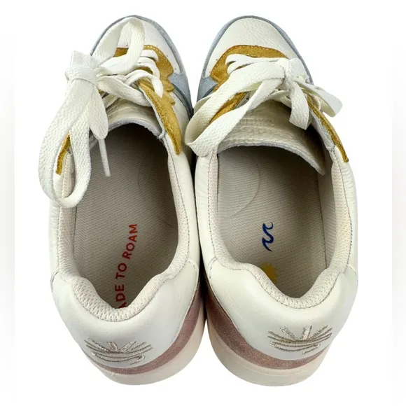 Soludos Women's Genuine Leather Roma Retro Sneaker Shoes - Size 9
