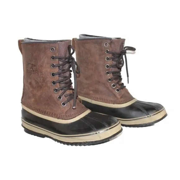 Sorel 1964 Excellent Men's 8 Waterproof Boots Tobacco Brown NM2725-256 snow