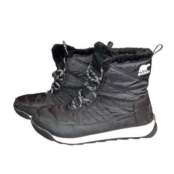 Sorel Boots Womens 11 Black Whitney II Waterproof NL3820-010