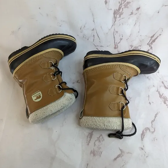 Sorel Boots Womens 6.5 37 Sherpa Rubber Winter Waterproof Thinsulate Youth 5