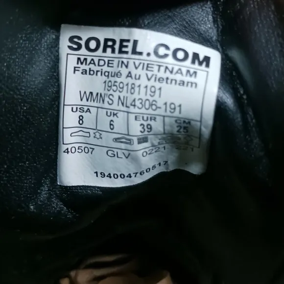 Sorel Brex Leather Lace Up Boots Size 8