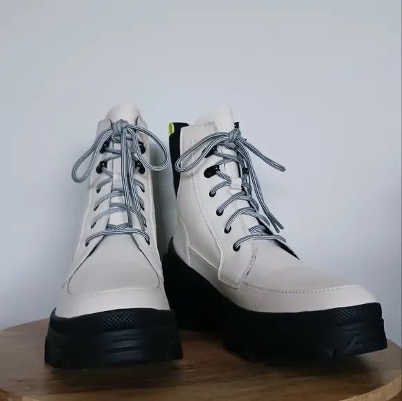 Sorel Brex Leather Lace Up Boots Size 8