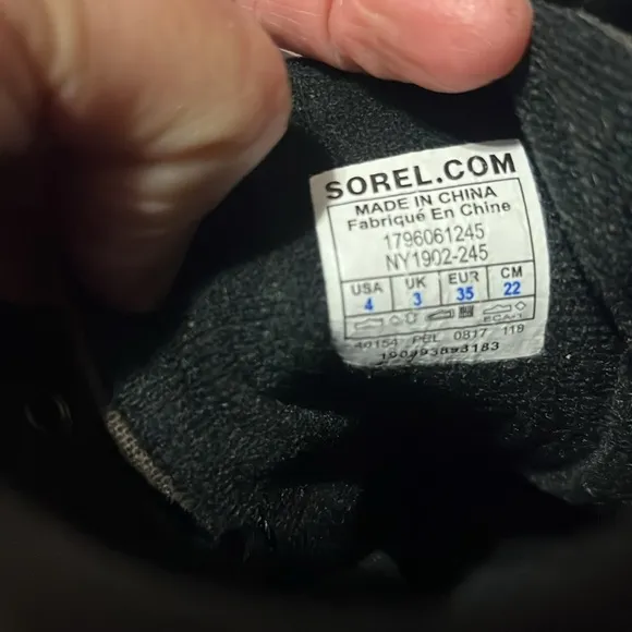 Sorel Canvas Waterproof Lace Up Duck Boots Size 4