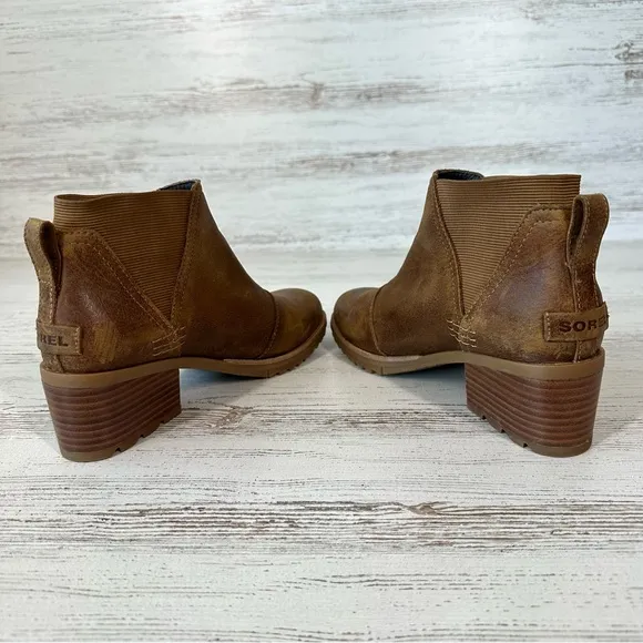 SOREL Cate Waterproof Leather Chelsea Boots 6.5