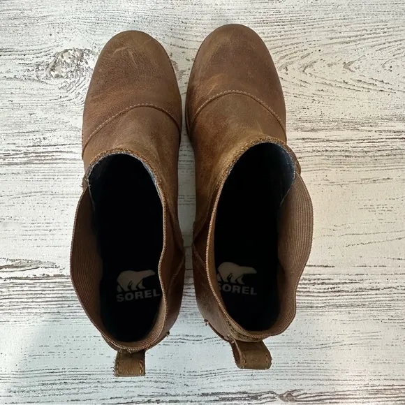 SOREL Cate Waterproof Leather Chelsea Boots 6.5