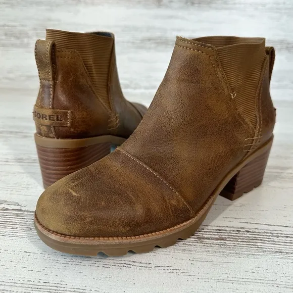 SOREL Cate Waterproof Leather Chelsea Boots 6.5