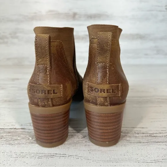 SOREL Cate Waterproof Leather Chelsea Boots 6.5