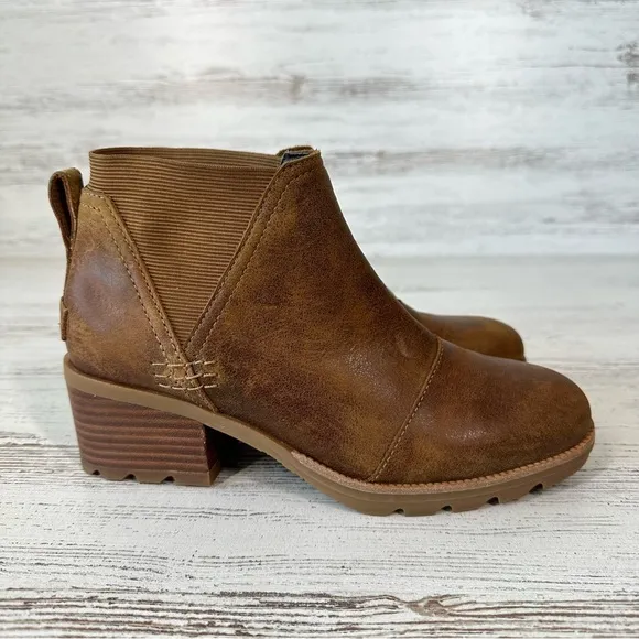 SOREL Cate Waterproof Leather Chelsea Boots 6.5