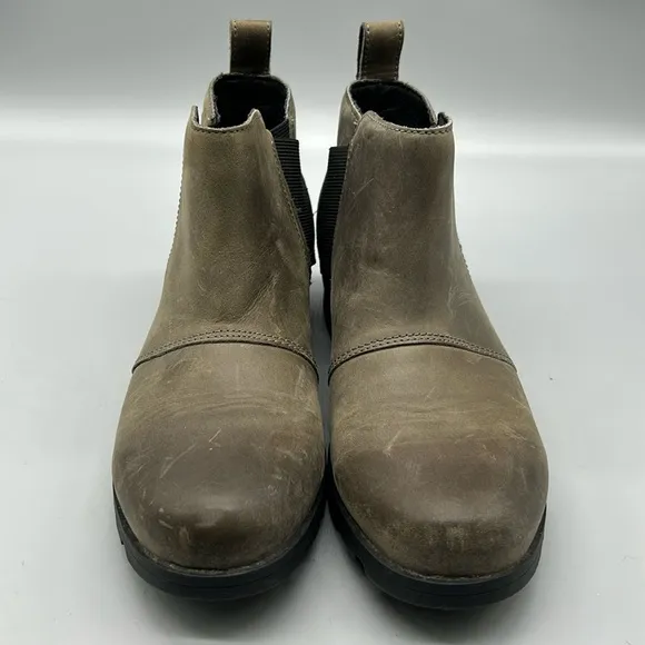SOREL Emelie Waterproof Chelsea Boots Quarry Gray NL2671-053  Size US 6
