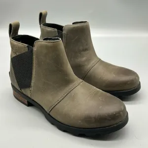 SOREL Emelie Waterproof Chelsea Boots Quarry Gray NL2671-053  Size US 6