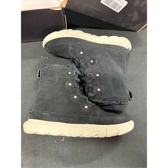 Sorel Explorer Next Joan Waterproof Black Fawn Boots 8.5