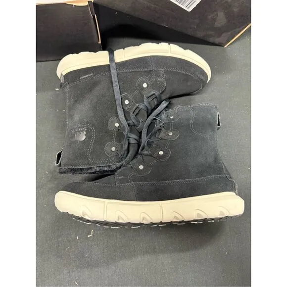 Sorel Explorer Next Joan Waterproof Black Fawn Boots 8.5