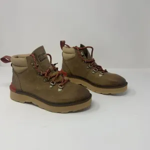 Sorel Hi-Line 2009121261‎ Hiker Boots Women's 6.5 Umber Tawny Buff Leather S0614
