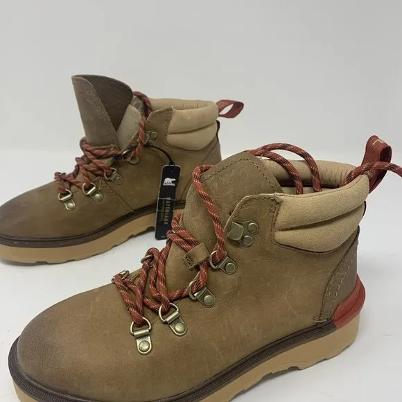 Sorel Hi-Line 2009121261‎ Hiker Boots Women's 6.5 Umber Tawny Buff Leather S0614