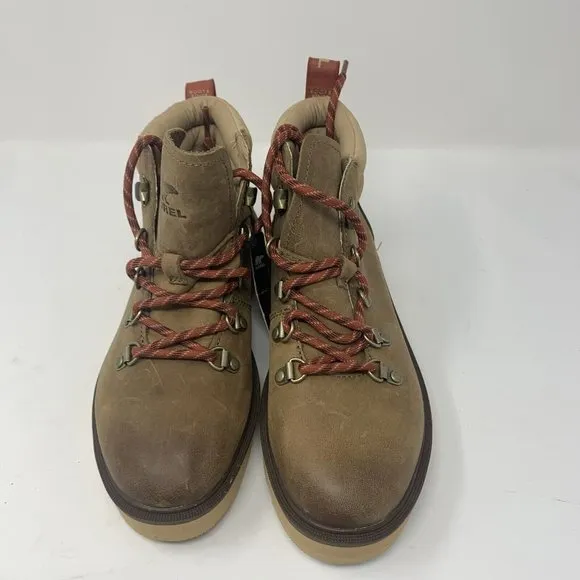 Sorel Hi-Line 2009121261‎ Hiker Boots Women's 6.5 Umber Tawny Buff Leather S0614