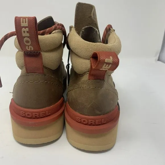 Sorel Hi-Line 2009121261‎ Hiker Boots Women's 6.5 Umber Tawny Buff Leather S0614