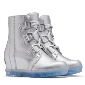 Sorel Joan of Arctic Disney Frozen Silver Metallic Waterproof Boots Kids 3 Elsa