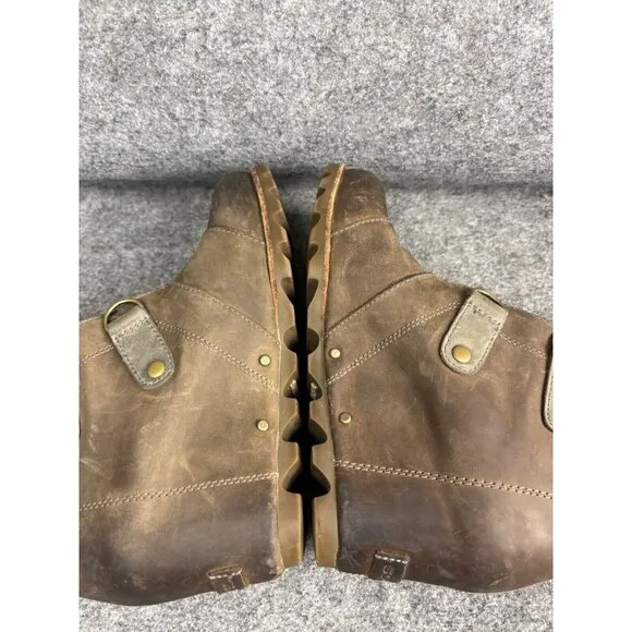 Sorel Joan of Arctic Wedge Boots Women's 8.5 Brown Waterproof Leather NL2173-005