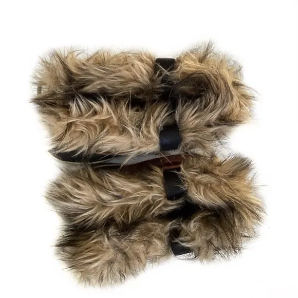 Sorel Joan of Arctic Wool lined Fur Trim Tall Brown Boots. 9