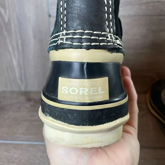 Sorel Joan of Arctic Warm Waterproof Women’s Size 7 Black Suede Winter Boots