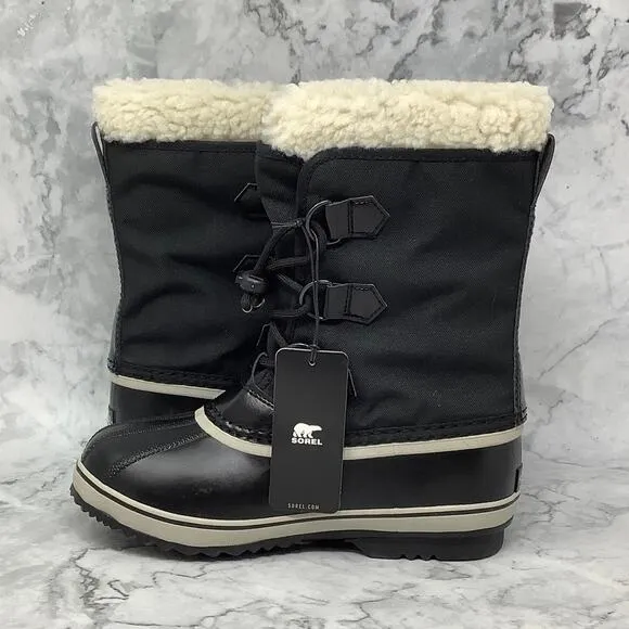 Sorel Kids 4 Black Yoot Pac Nylon Sorel Winter Boots Waterproof Lace Up BR1-10