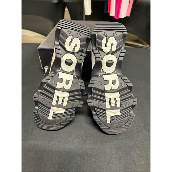 Sorel Kinetic Impact Caribou Waterproof Boots 9.5 Black Sea Salt