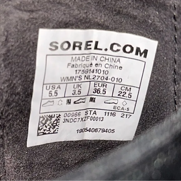 Sorel Lea Wedge Leather Booties in Black Matte Finish