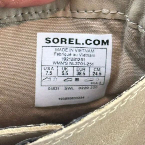 Sorel Lennox Women’s US 7.5 Lace Waterproof Snow Hiking Boots Leather