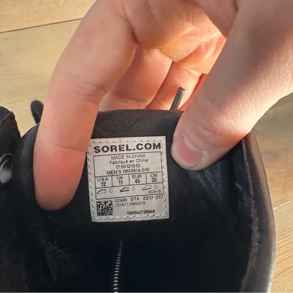 sorel madson 1964 mens size 12 shoes black leather wateproof duck boots