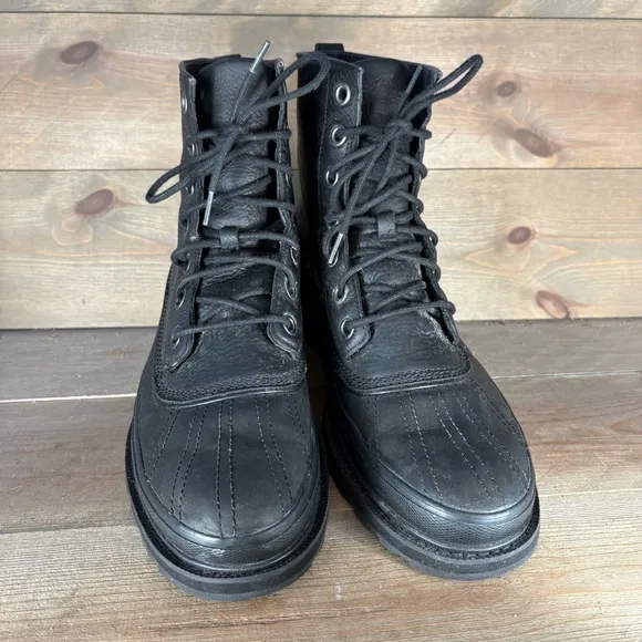 sorel madson 1964 mens size 12 shoes black leather wateproof duck boots