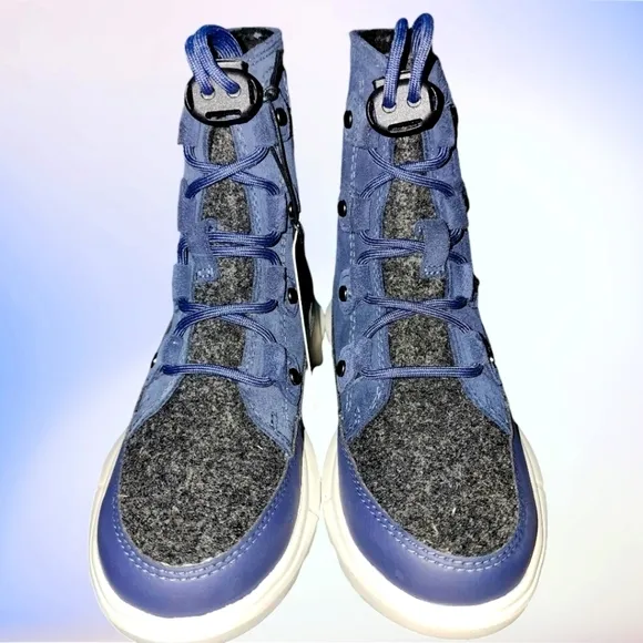 Sorel NWT Explorer Blue Waterproof Kids Boots