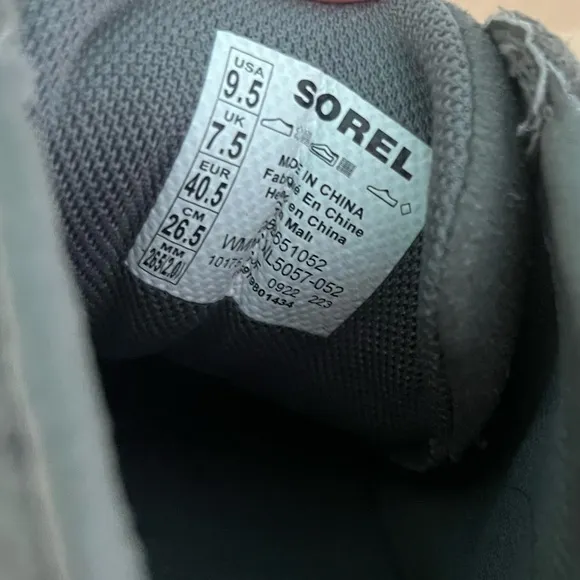 SOREL OUT N ABOUT PULL ON WEDGE BOOTS WOMEN'S SIZE 9.5 GREY