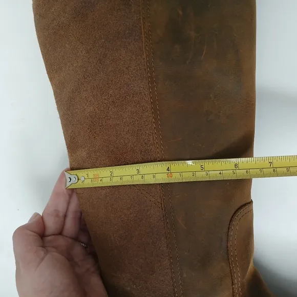 Sorel Slimboot Waterproof Leather Oiled Suede Brown Boots Women's Size 10