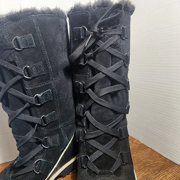 Sorel Tivoli High II Snow Boots - Black Waterproof - Size 8
