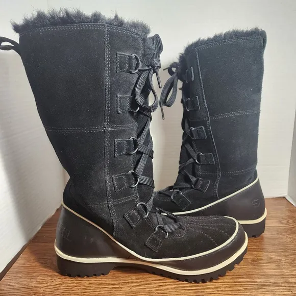 Sorel Tivoli High II Snow Boots - Black Waterproof - Size 8