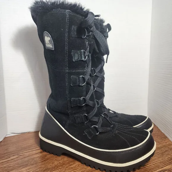Sorel Tivoli High II Snow Boots - Black Waterproof - Size 8