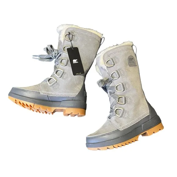 Sorel Tivoli IV Tall Suede Boots In Quarry Gray Women’s Size 5