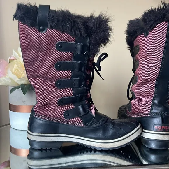 Sorel Tofino Nylon Pac Boots Waterproof Insulated Red/Chili