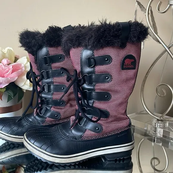 Sorel Tofino Nylon Pac Boots Waterproof Insulated Red/Chili