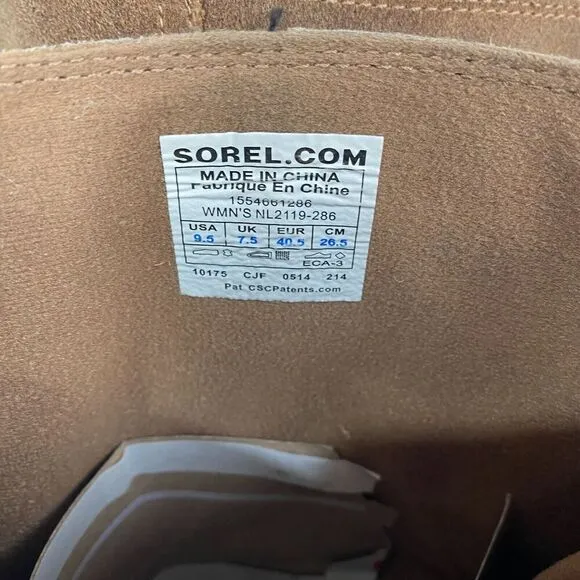 SOREL Toronto Elk Size 9.5 Tan Suede Wedge Heel Knee High Boots 1554661286
