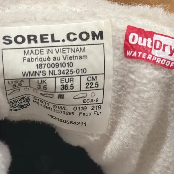Sorel women tivoli waterproof suede ankle boots size 5.5 .