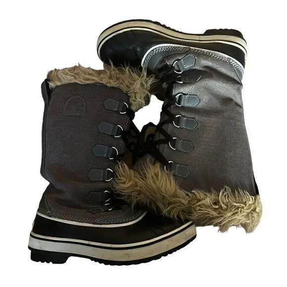 Sorel Women's Arctic Tivoli High Pewter Joan of Arctic Boots Gray Size 6.5