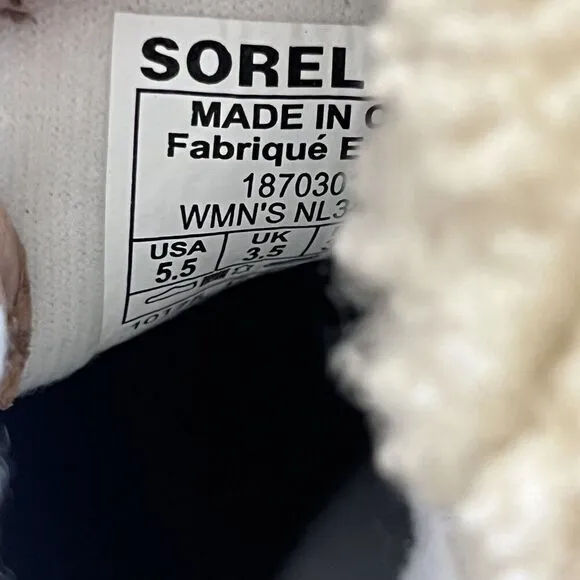 Sorel Womens Camel Suede Leather Phoenix Boots Moto Waterproof Buckle 5.5 New