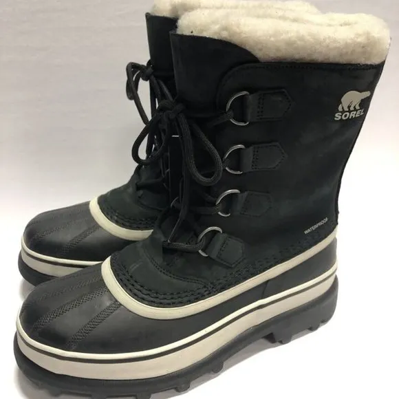 Sorel Women’s Caribou, Waterproof Winter Boots Black, Size 9M