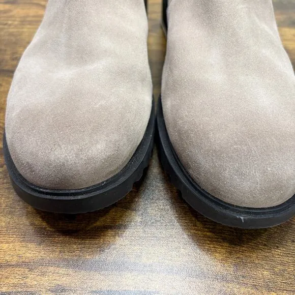 Sorel Womens Size 11 Boots Emelie II Omega Taupe Black Waterproof Suede Chukka