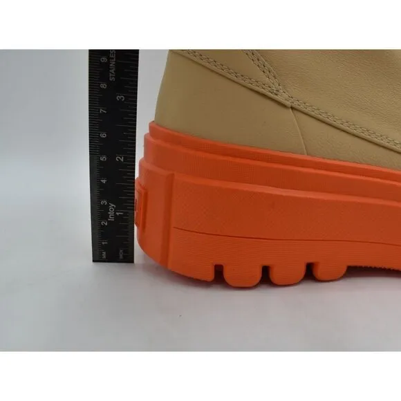 Sorel Womens Size 9.5 Caribou X Ceramic Orange Waterproof Leather Platform Boots