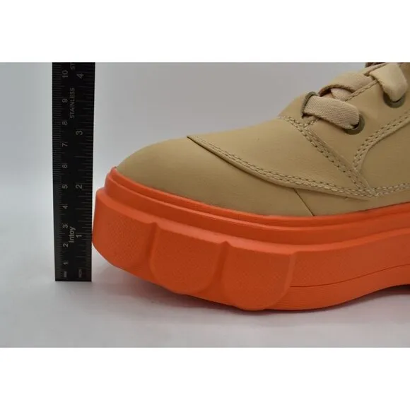 Sorel Womens Size 9.5 Caribou X Ceramic Orange Waterproof Leather Platform Boots